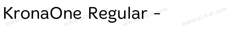 KronaOne Regular◆字体转换